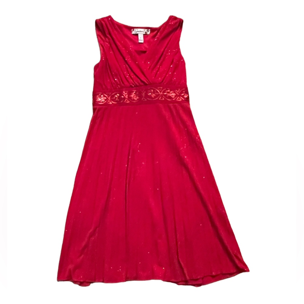 Girls red dress - size 7